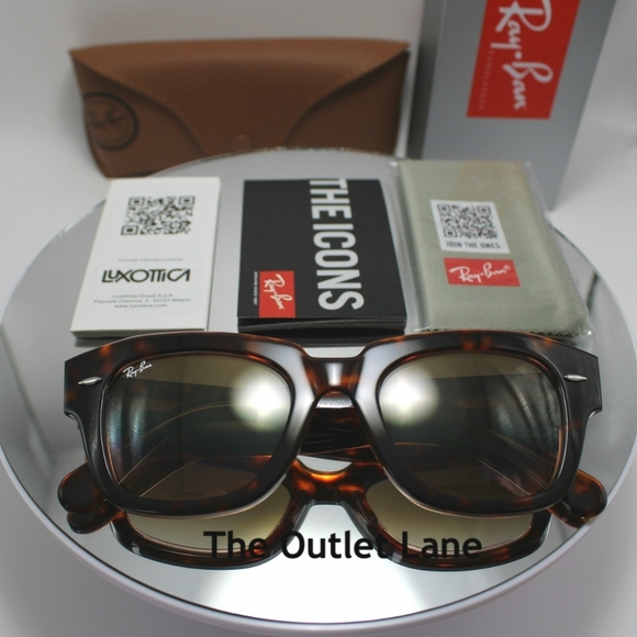 Model Display Ray-Ban State Street Gradient Brown RB2186 Tortoise - Picture 14 of 16